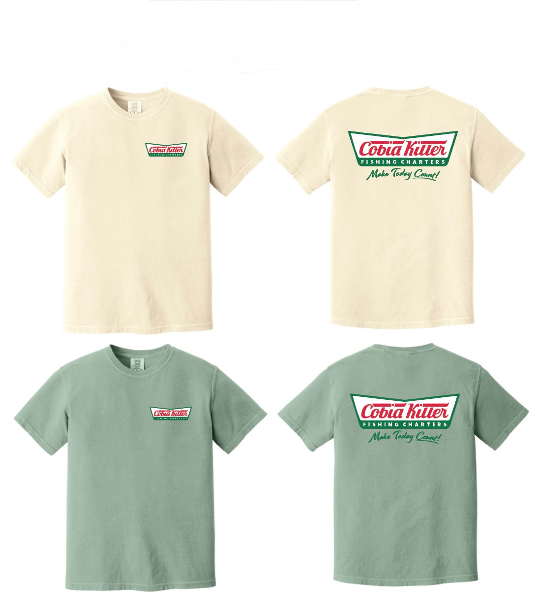 Ivory Krispy Kreme Cobia Killer T shirt “Make Today Count”