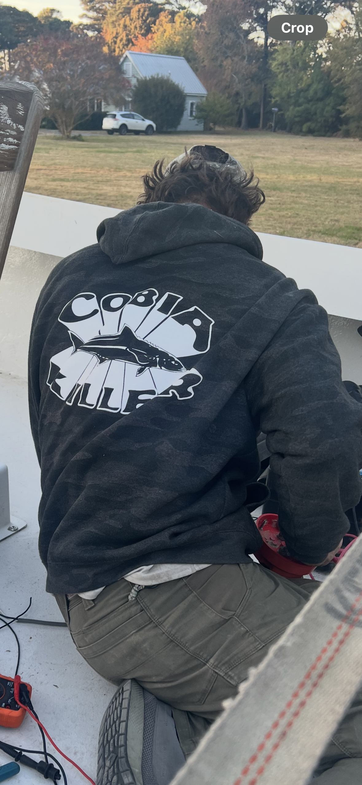 Black and White Camo Cobia Killer Hoodie