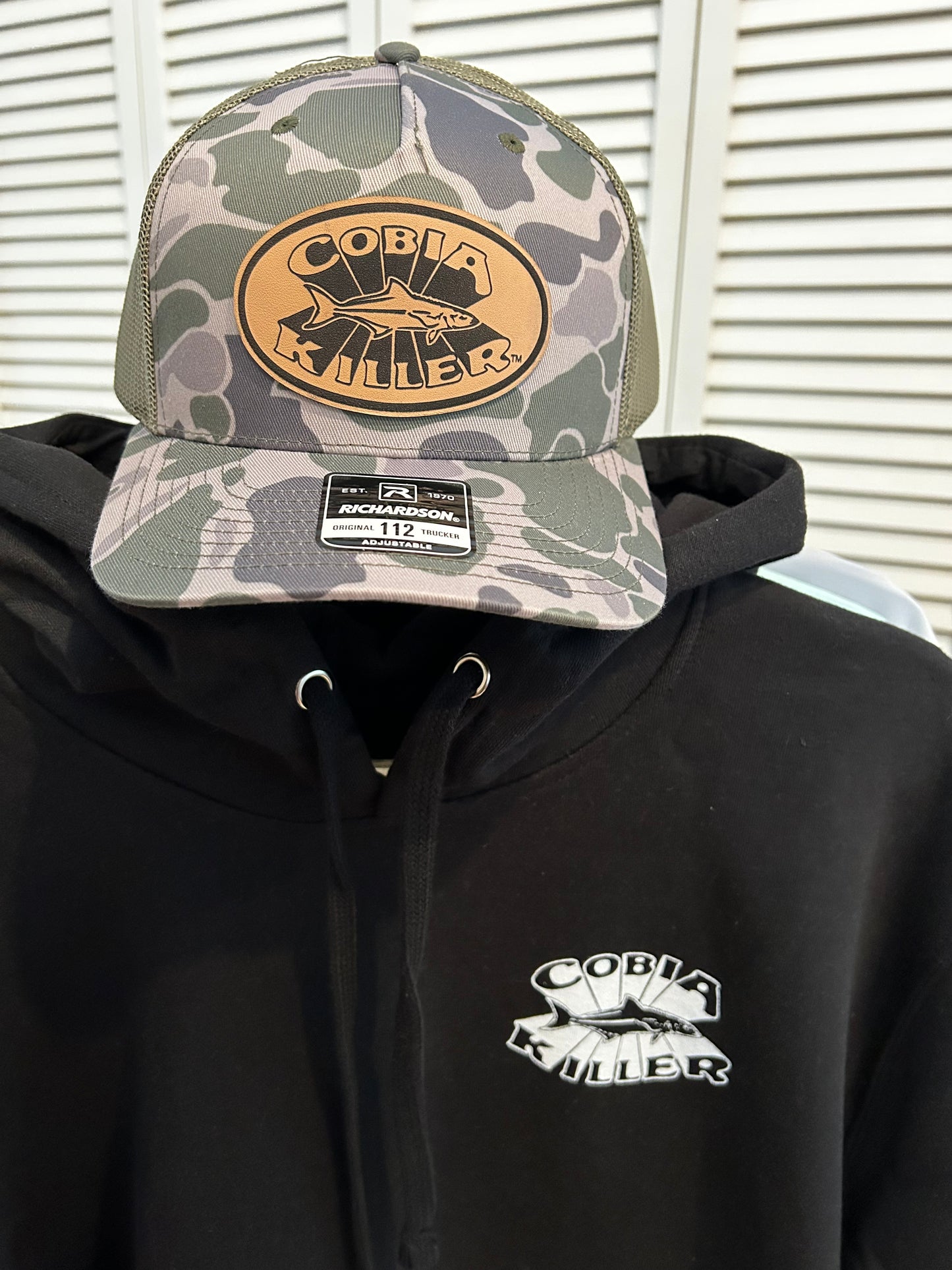 Richardson 112 Cobia Killer Duck Camo Hat with Leather Patch