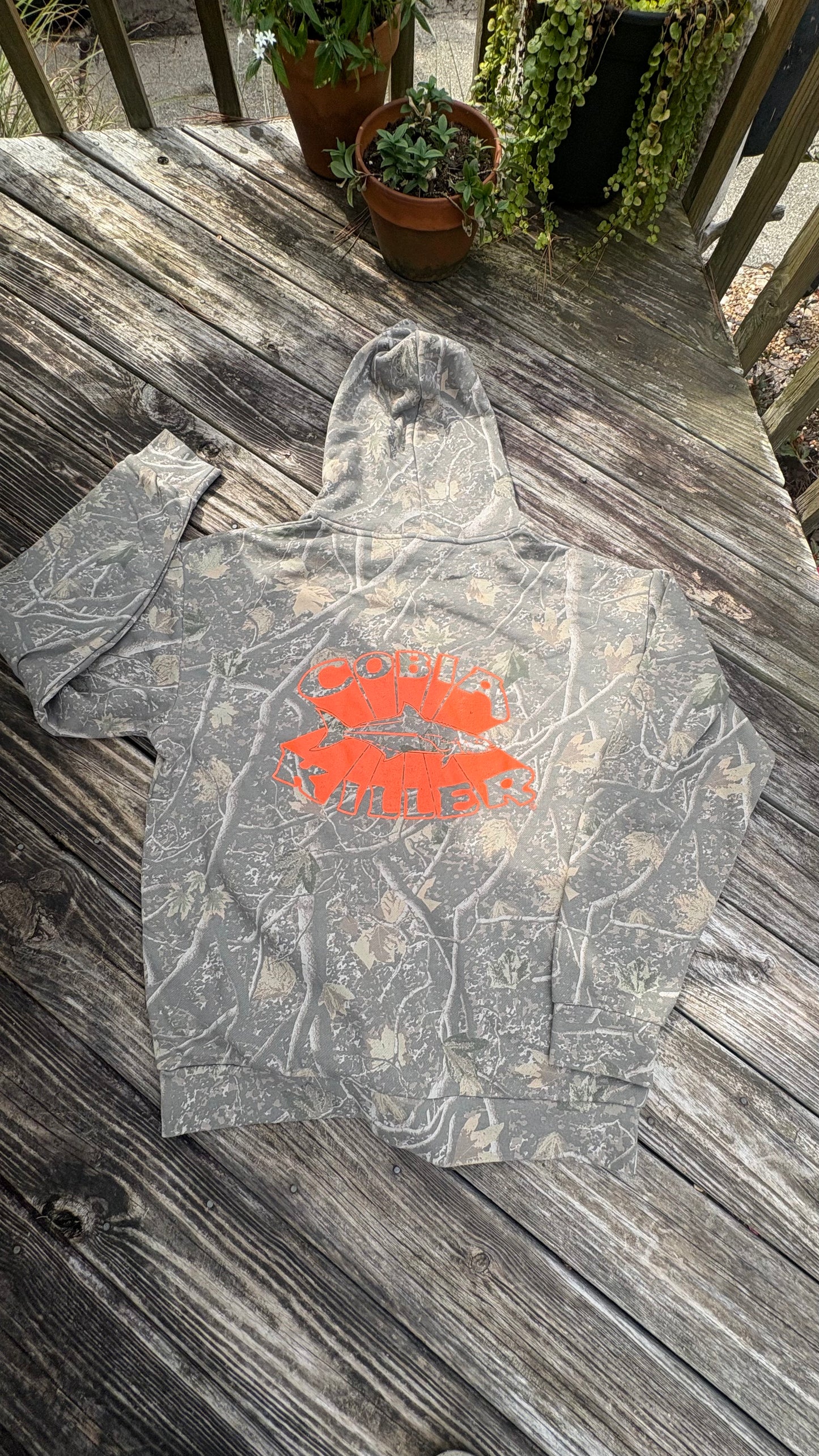 Custom Outdoor Camo Cobia Killer Hoodie w Blaze Orange