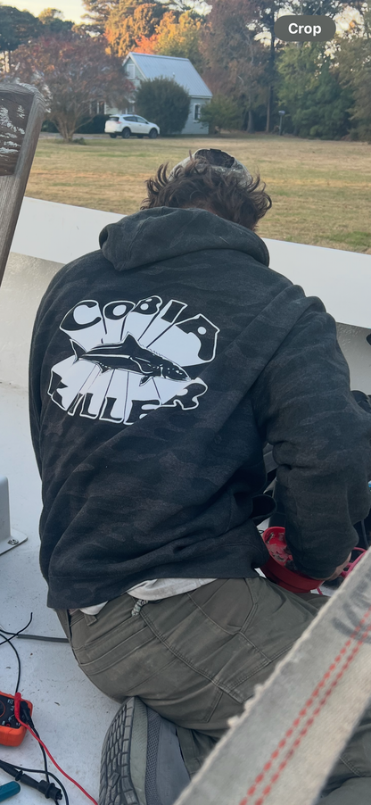 Black and White Camo Cobia Killer Hoodie