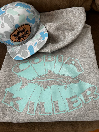 Salty Duck Blue Camo Grandpa Hat w Leather Patch