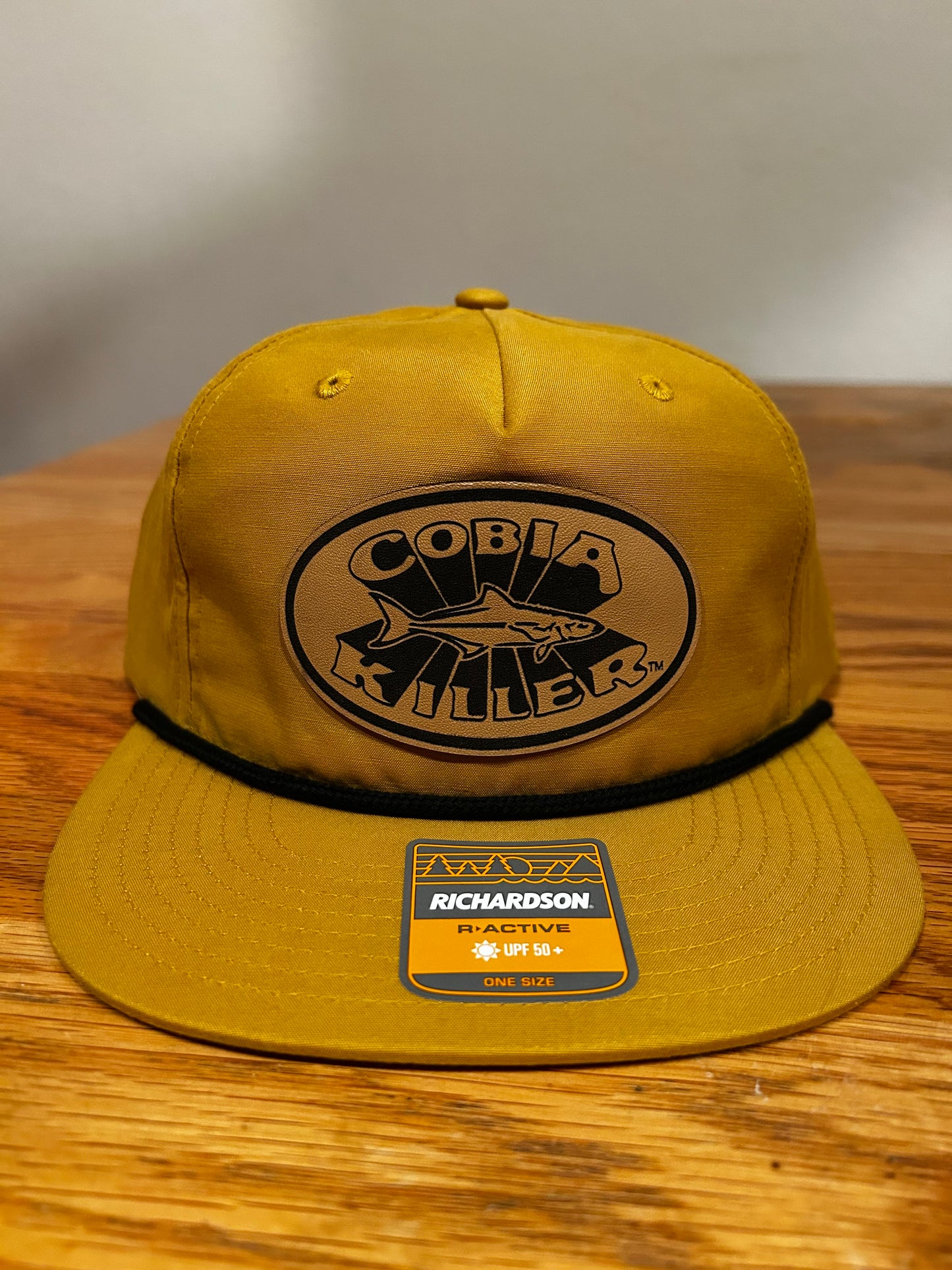 Mustard Cobia Killer Rope Hat with Leather patch