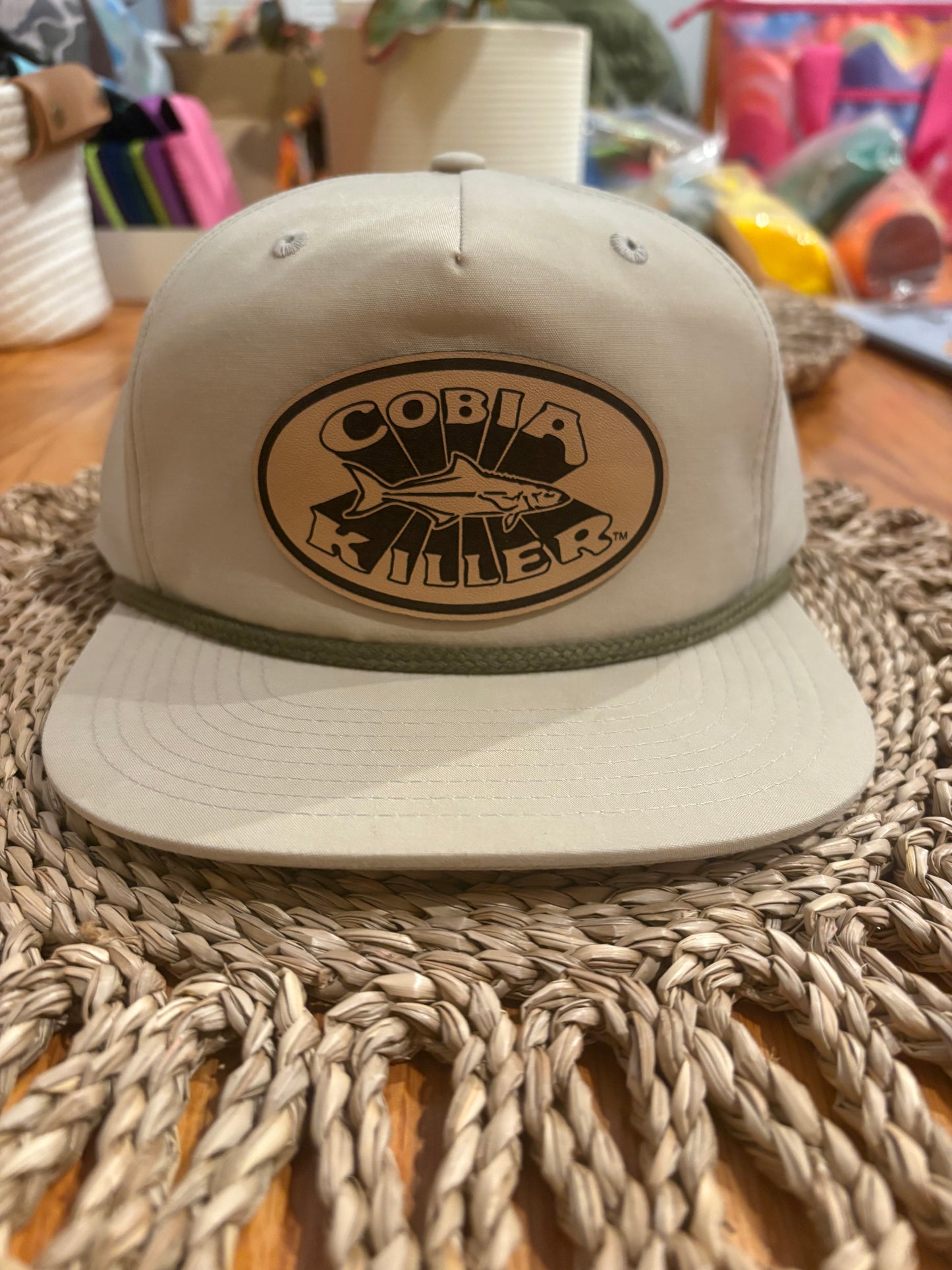 Sand Dune Cobia Killer Hat w Leather Patch