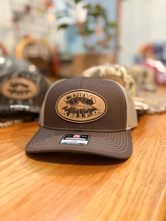 Brown Richardson 112 Cobia Killer Hat w Leather Patch