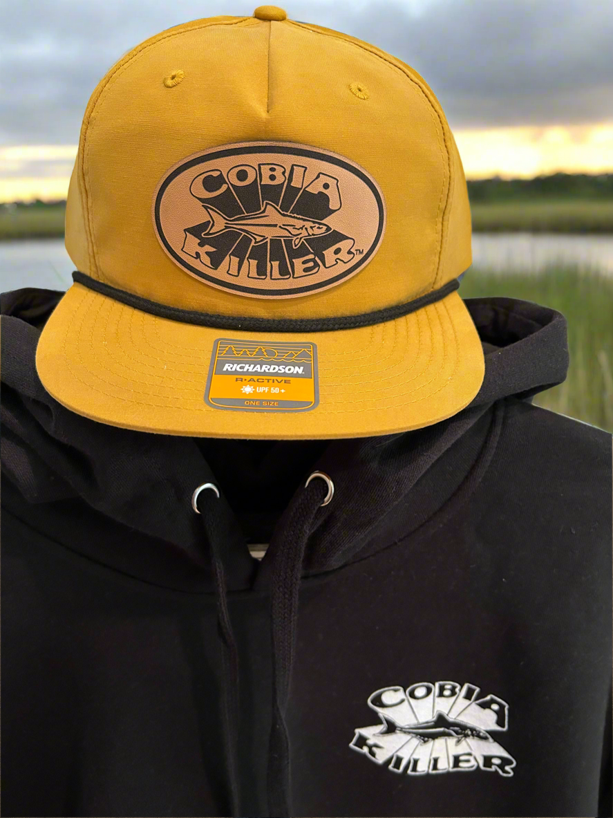 Black Cobia Killer Hoodie with White Logo