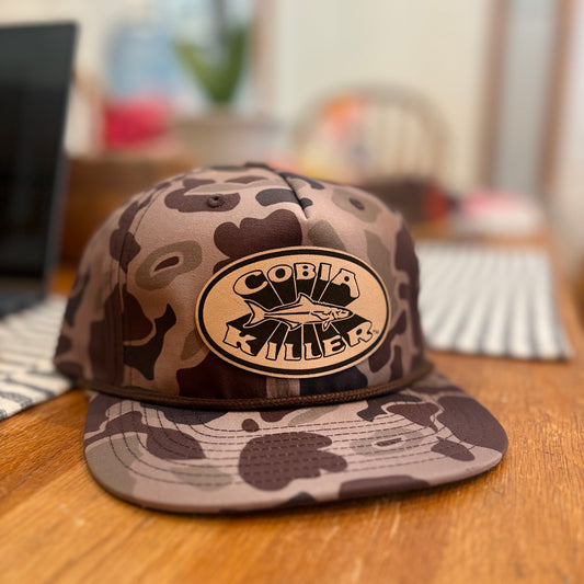 Brown old school duck camo Cobiakiller grandpa hat