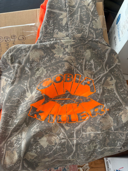 Custom Outdoor Camo Cobia Killer Hoodie w Blaze Orange