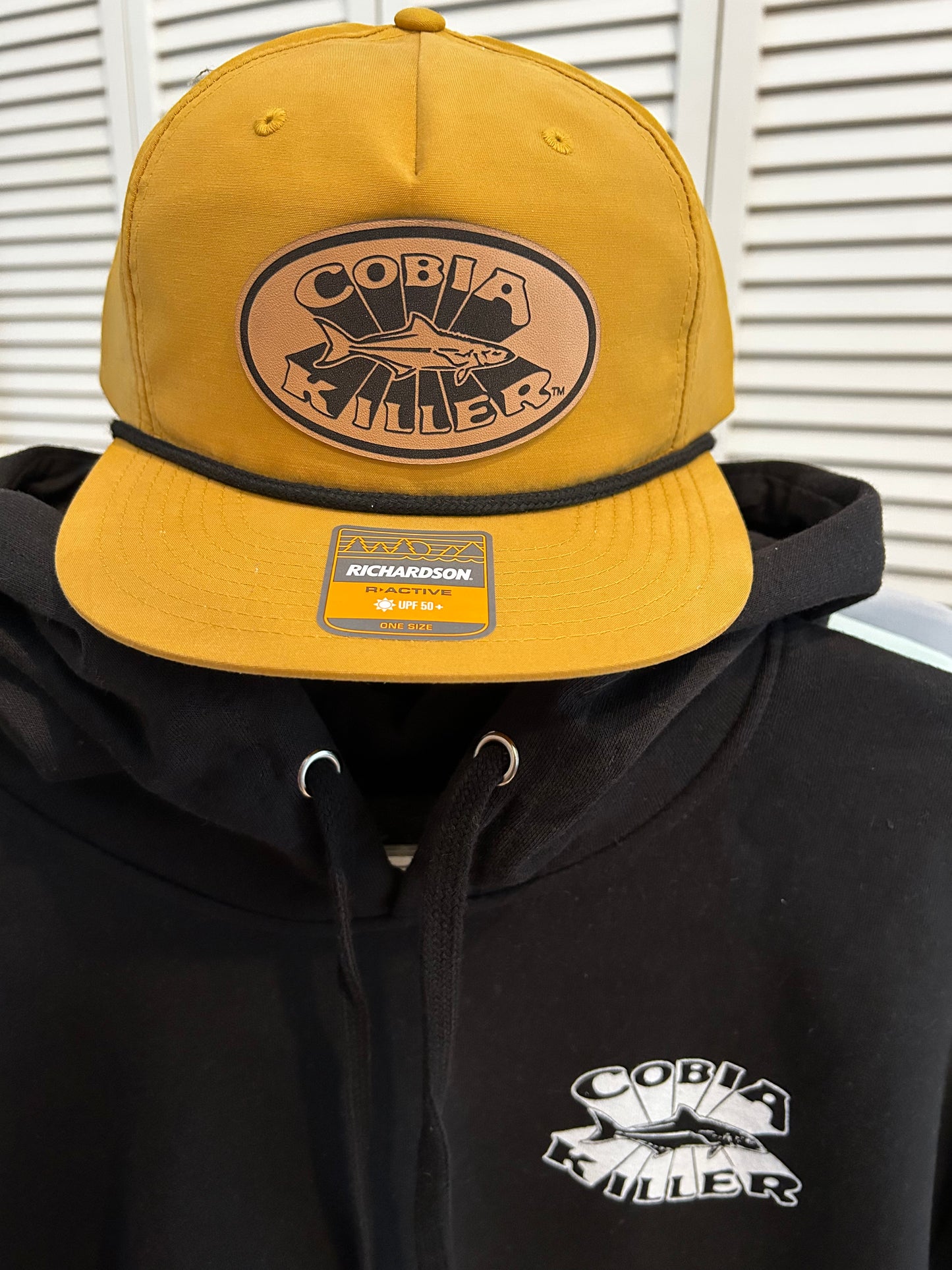 Mustard Cobia Killer Rope Hat with Leather patch
