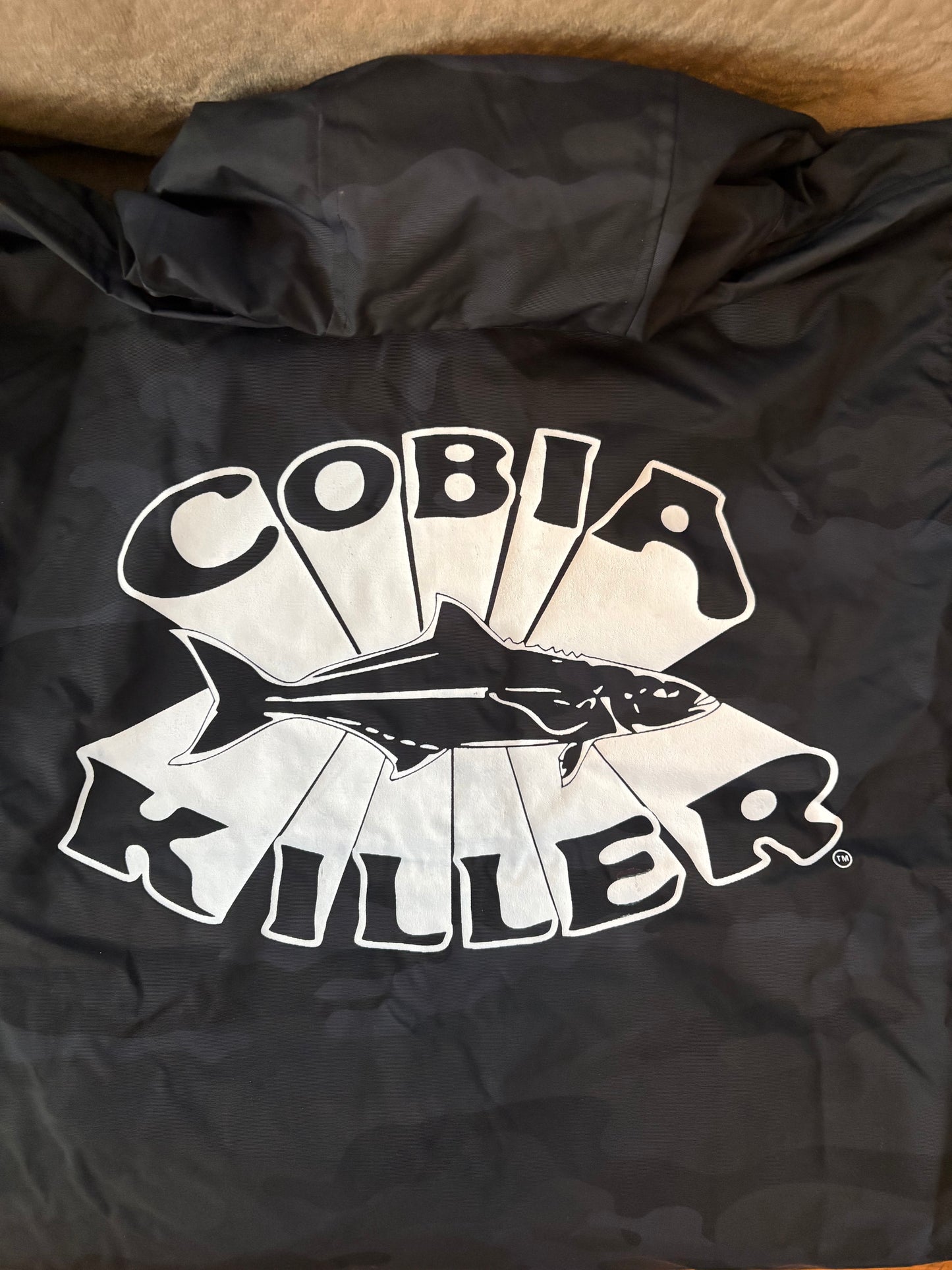 Black Camo cobiakiller fishing & rain jacket